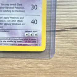 Pokemon TCG Dark Alakazam Team Rocket 1/82 Holo Rare LP+ Swirl clean card - Image 5
