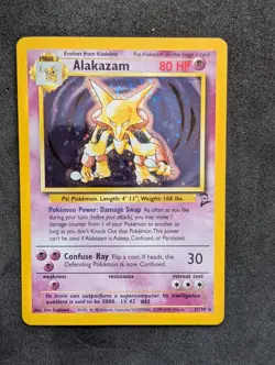 Pokemon TCG Alakazam Base Set 2 1/130 Holo Unlimited Holo Rare NM-M - Image 1