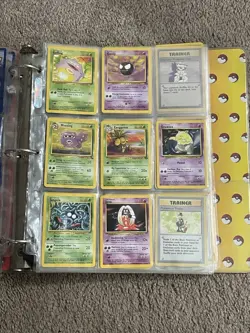 Vintage Pokemon Binder 75 card lot Pokemon fossil jungle team rocket base set - Image 5