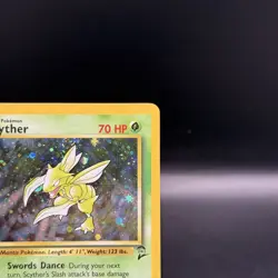 Scyther 17/130 Holo Rare Base Set 2 Pokemon Card WOTC Vintage Near Mint - Image 3