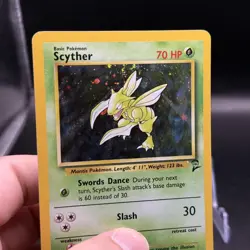 Scyther 17/130 Holo Rare Base Set 2 Pokemon Card WOTC Vintage Near Mint - Image 5