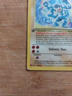 1st Edition Machamp 8/102 Holo Base Set Pokemon Card WOTC LP-HP - Image 2