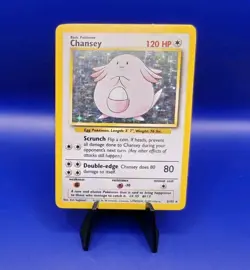 Chansey 3/102 Base Set Holo Rare Pokemon Card 1999 WOTC TCG Vintage Pokemon - Image 1