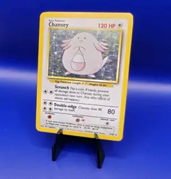 Chansey 3/102 Base Set Holo Rare Pokemon Card 1999 WOTC TCG Vintage Pokemon - Image 2