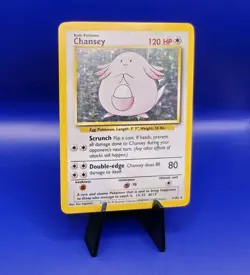Chansey 3/102 Base Set Holo Rare Pokemon Card 1999 WOTC TCG Vintage Pokemon - Image 3