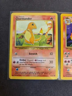 Vintage Pokemon Charmander & Charmeleon Base Set Collection - Lot of 2 - LP WOTC - Image 2