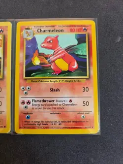 Vintage Pokemon Charmander & Charmeleon Base Set Collection - Lot of 2 - LP WOTC - Image 3