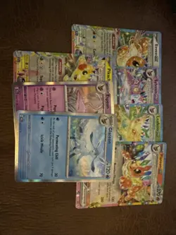 Pokemon EX Card Lot 7x Pikachu Eeveelutions Full Art NM Bundle - Image 1