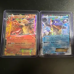 Pokemon TCG Generations Charizard EX 11/83 & Blastoise EX 17/83 Holo 2-Card Lot - Image 1