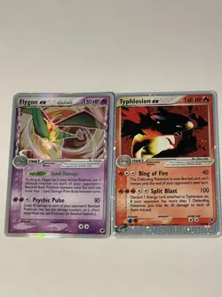 Vintage Pokemon 2 Card Lot Typhlosion ex 99/100 Flygon ex 92/101 - Image 1