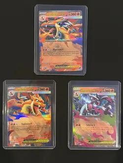 Pokemon Mega Charizard X & Y ex 3 Card Lot 022/217 029 030 Holo Promo - Image 1
