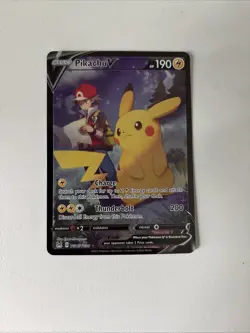 Pokemon TCG Pikachu v TG16/TG30 Lost Origin 2022 Full Art Holo Ultra Rare Card - Image 1