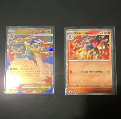 Pokemon TCG 2-Card Lot Mega Charizard Y EX Holo PROMO + Charmeleon PROMO - Image 1