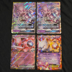 Pokemon TCG Mewtwo Holo Promo 4 Card Lot GX/EX SM196 XY107 081/182 - Image 1