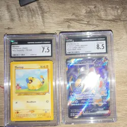 CGC Graded Pokemon 2-Card Lot: Mareep 75/105 & Charizard ex 199/165 - Image 1