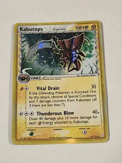2006 Pokemon Holon Phantoms EX - Kabutops Delta Species 9/110 Holo Rare - LP - Image 1