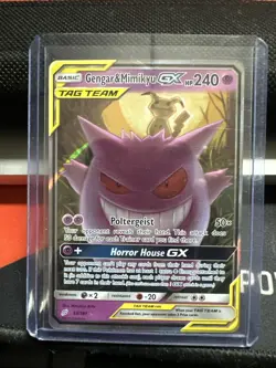 Pokemon TCG Gengar & Mimikyu GX Team Up Holo Ultra Rare Card 53/181 - Image 1