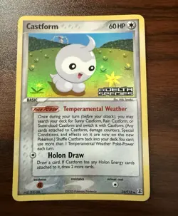 2005 Pokemon EX Delta Species Castform Reverse Holo #34/113 - HP - Image 1