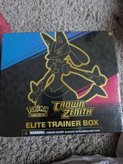 Pokemon TCG Crown Zenith Elite Trainer Box Lucario w/ Booster & Promo Sealed - Image 1