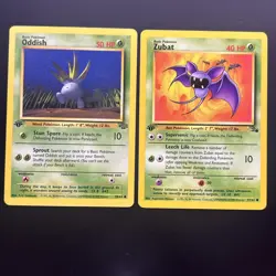 Zubat 57/62 & Oddish 58/64 - Team Rocket & Jungle Set - WOTC 1999 Pokemon Cards - Image 1