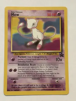 Pokemon TCG Mew Black Star Promos Card 8 Rare Wotc - Image 1