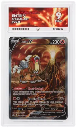 Entei v Crown Zenith Galarian Gallery Pokemon TCG Card GG36/GG70 Ace 9 - Image 1