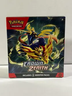 Pokemon Crown Zenith Booster Bundle + Galarian Moltres Collector Tin Sealed Lot - Image 2
