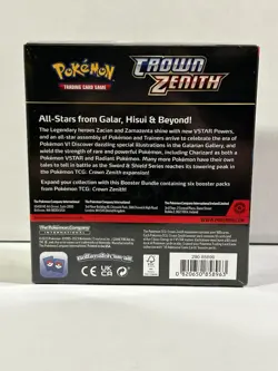 Pokemon Crown Zenith Booster Bundle + Galarian Moltres Collector Tin Sealed Lot - Image 4