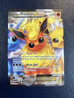 Flareon EX (Full Art) RC28/RC32 Radiant Collection Holo - Pokemon Card LP - Image 1