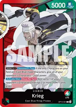 Krieg - OP15-001 - Adventure on Kami's Island - ONE PIECE Card - English - Image 1