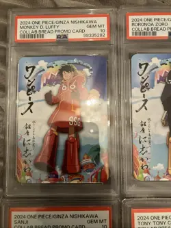 ONE PIECE x Ginza Nishikawa Complete Set 12pc Promo Card PSA 10/9/8 JP Exclusive - Image 2