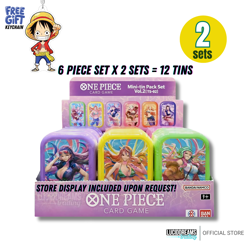2X One Piece Card Game Vol.2 Mini Tin [Set of 6] Japanese Asian Limited SEALED - Image 1