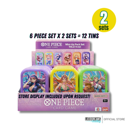 2X One Piece Card Game Vol.2 Mini Tin [Set of 6] Japanese Asian Limited SEALED - Image 2