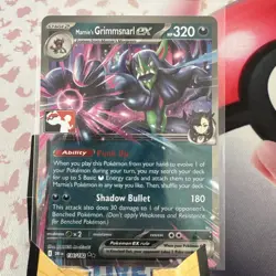 Marnie’s Grimmsnarl Ex 136/182 NM - Prize Pack Series 9 - Play! Pokemon Stamped - Image 1