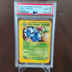 Pokemon PSA 10 2003 Dark Ivysaur #6 Best of Game Promo Holo English - Image 1