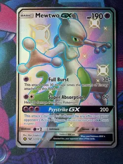 2019 Pokemon Hidden Fates Shiny Vault Mewtwo GX #SV59/SV94 Full Art EX-NM - Image 1