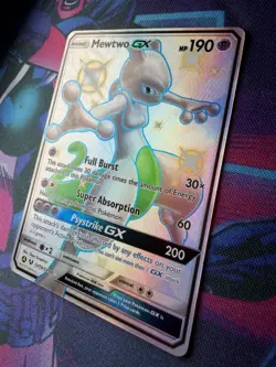 2019 Pokemon Hidden Fates Shiny Vault Mewtwo GX #SV59/SV94 Full Art EX-NM - Image 2