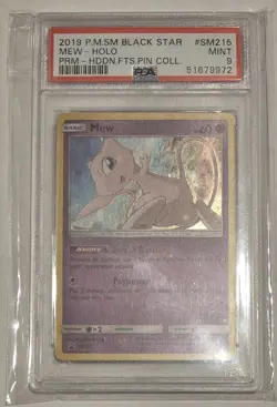 Pokemon TCG - Mew - SM215 Hidden Fates Promo 2019 - PSA 9 - Image 1