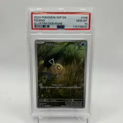 2024 POKEMON SURGING SPARKS FEEBAS 198/191 ILLUSTRATION RARE IR PSA 10 GEM MINT - Image 1