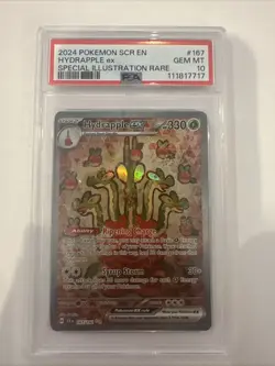 Pokemon TCG Stellar Crown Hydrapple EX Card 167/142 PSA Gem MT 10 - Image 1