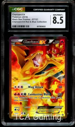 CGC 8.5 NM-MINT+ Charizard EX XY121 FULL ART HOLO PROMO Pokemon Card 053 - Image 1