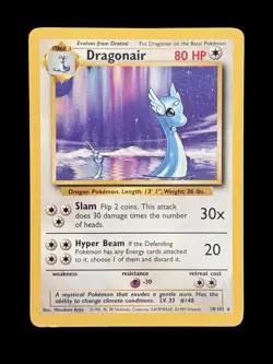Pokemon TCG Dragonair 18/102 Base Set Regular Rare Unlimited WOTC Vintage - Image 1