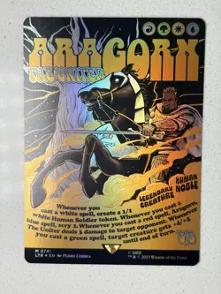 Aragorn, the uniter (borderless poster) - Foil- English - MTG LTR - NM - Image 1