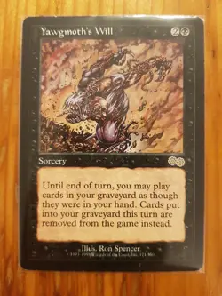 1x MTG Magic The Gathering TCG Yawgmoth's Will - Rare - Urza's Saga - Image 1