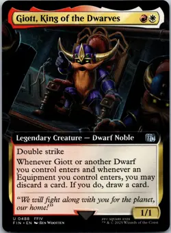 Giott, King of the Dwarves (Extended Art) Final Fantasy Magic: The Gathering NM - Image 1