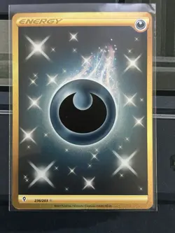 Pokemon TCG SWSH Evolving Skies Gold Secret Dark Energy Card 236/203 - Image 1