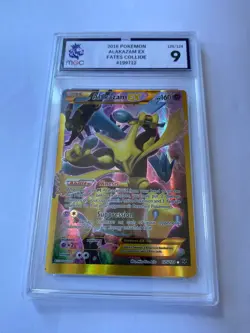 PSA MGC 2016 POKEMON HOLO ALAKAZAM EX FATES COLLIDE GRADE 9 125/124 - Image 1