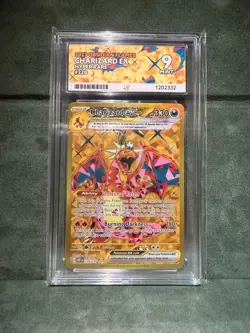Pokemon TCG Hyper Rare Gold Charizard EX Card Obsidian Flames Ace 9 228/197 - Image 1