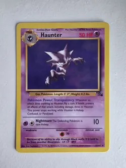 Pokemon TCG Haunter Fossil Card 21/62 Regular Non Holo Rare, 1999 Vintage - Image 1