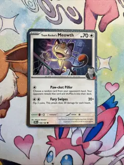 149/182 Team Rocket's Meowth : Cosmo Promo Holo Card : Pokemon TCG - Image 1